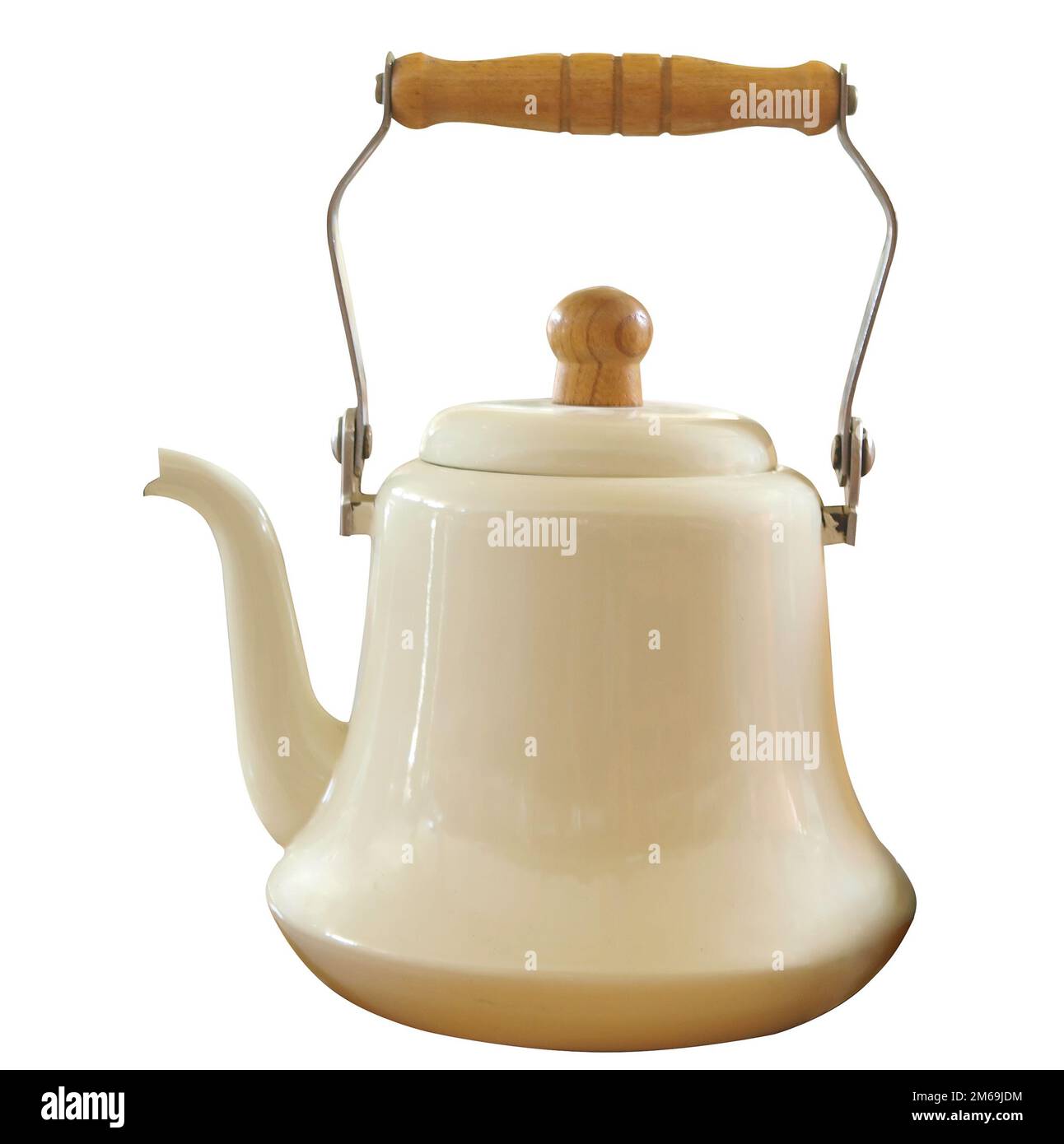Antique Enamel Kettle Stock Photo Alamy
