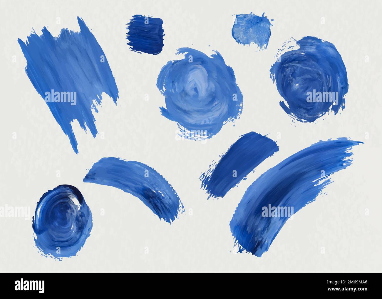 Blue acrylic brush strokes background vector Stock Vector Image & Art ...