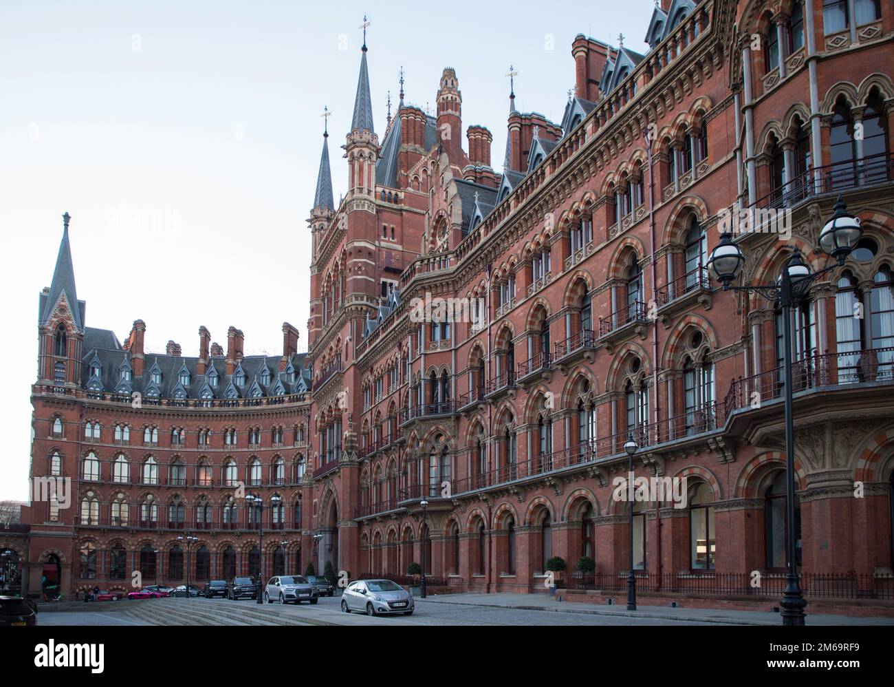 Exterior St Pancras Hotel of and Station London Stock Photo