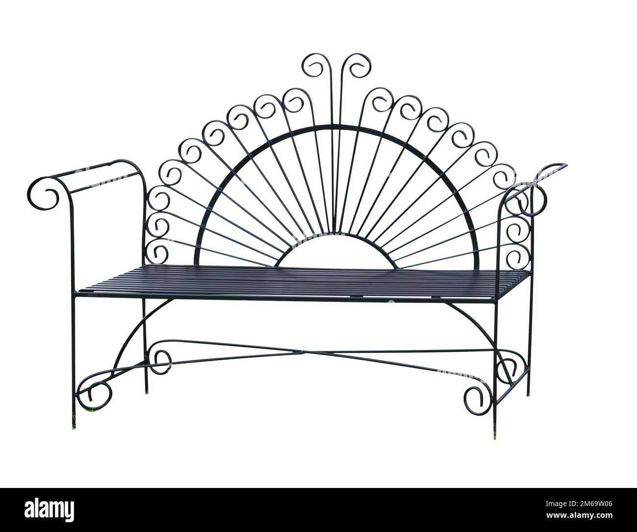 Bench Seat with Scrolls Stock Photo Alamy