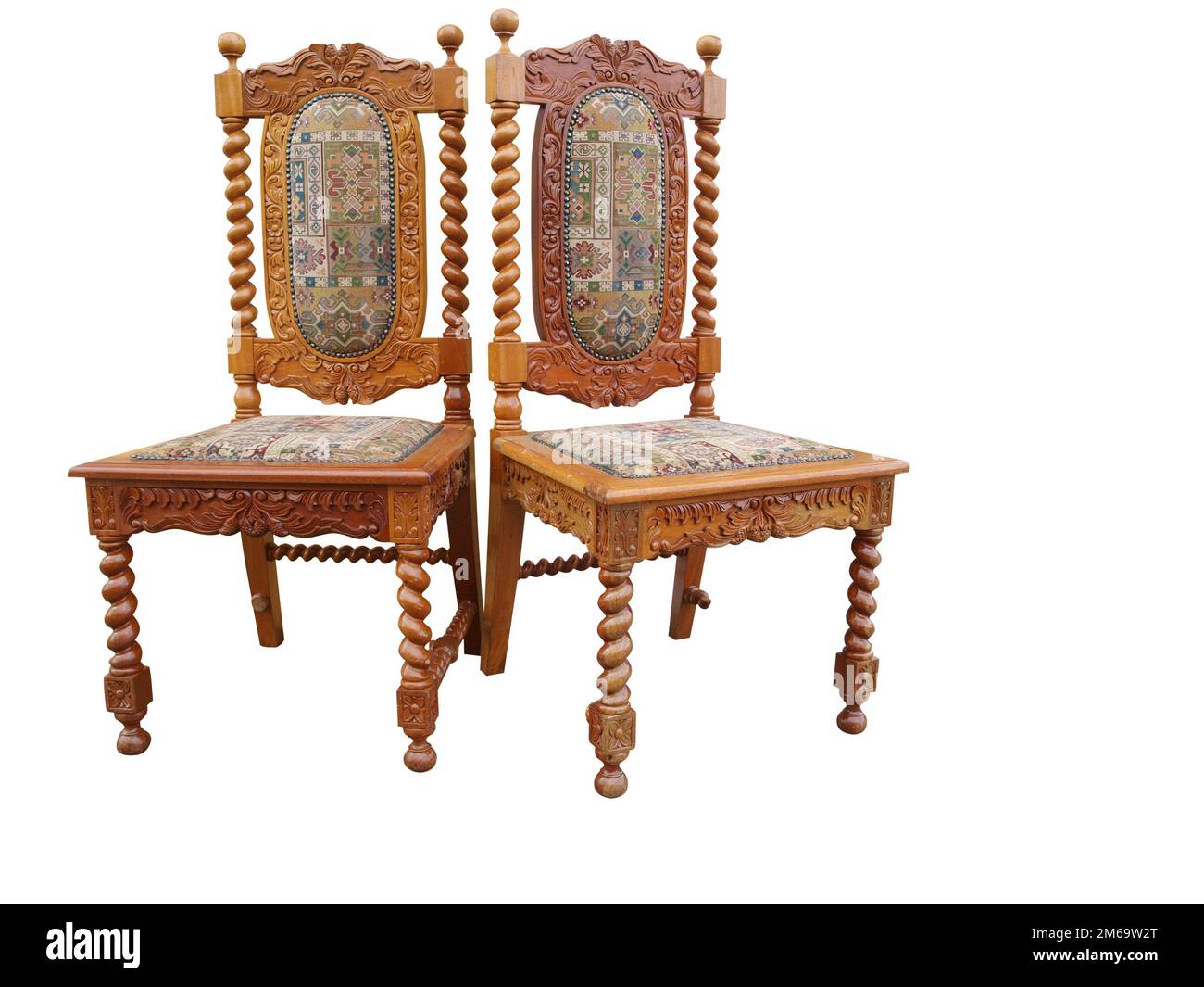 Two Antique Ornate Chairs Stock Photo - Alamy
