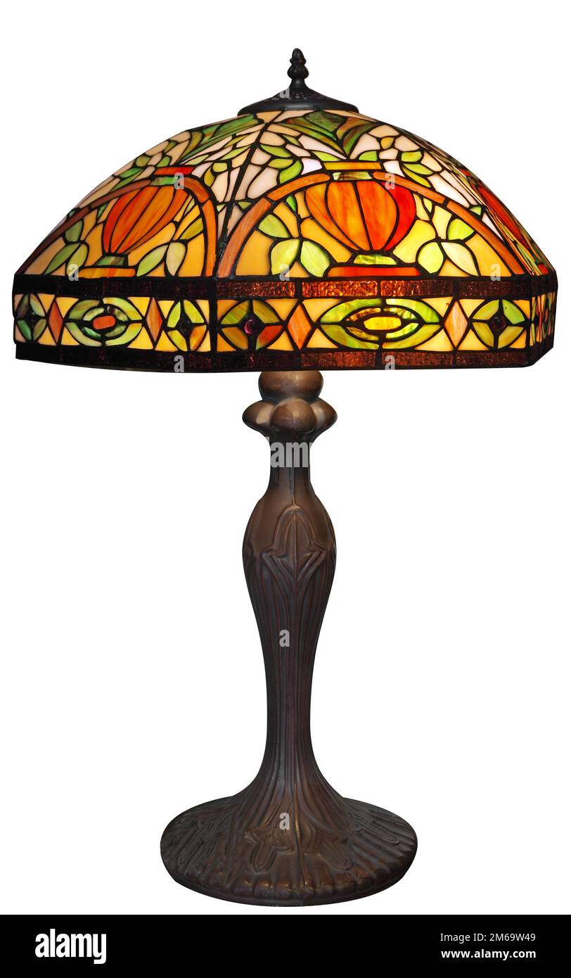 Large Lead-light Lamp Stock Photo
