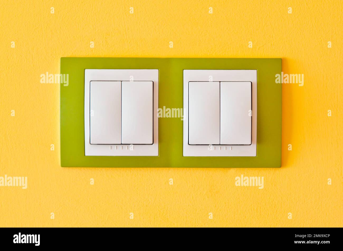 Electric switch on the wall Stock Photo Alamy