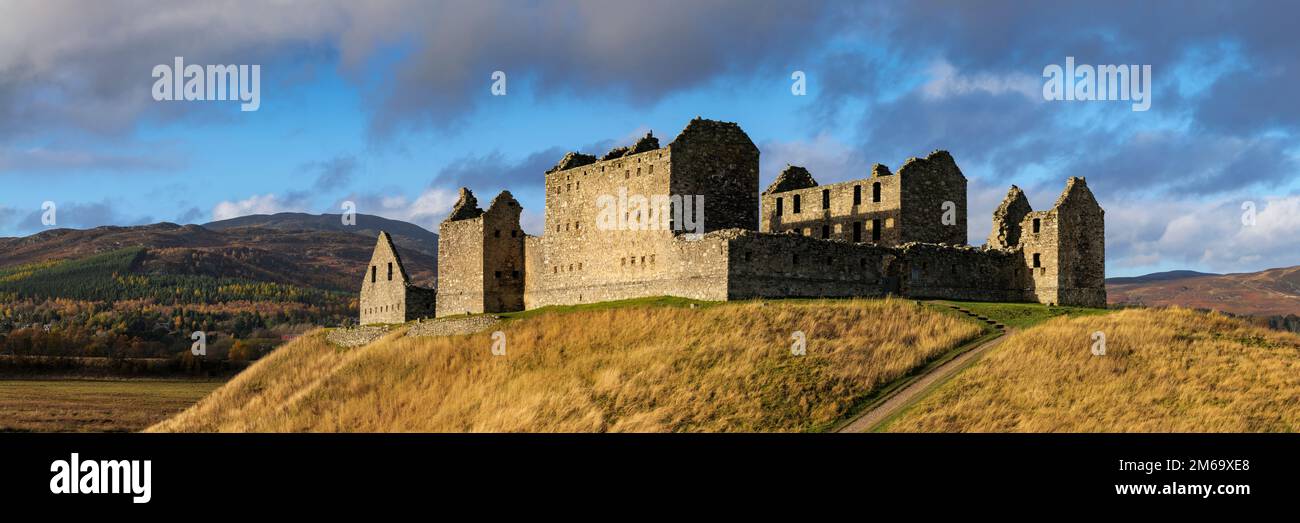 Ruthven Barracks, built after the Jacobite Rebellion of 1715, Kingussie, Badenoch and Strathspey, Scotland Stock Photo
