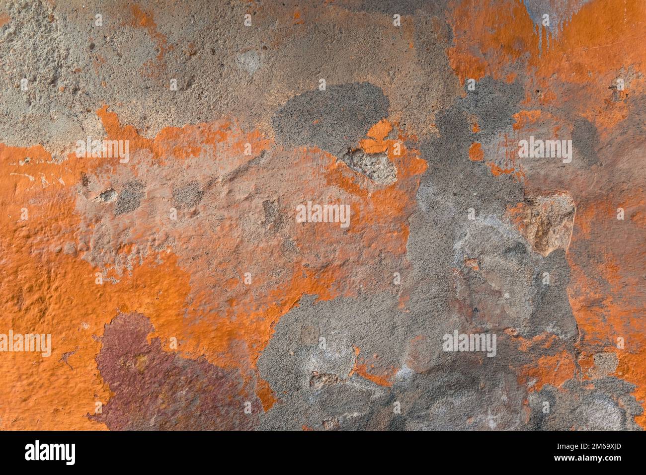 Old grunge texture background, concrete grungy wall painted with different colors, copy space Stock Photo