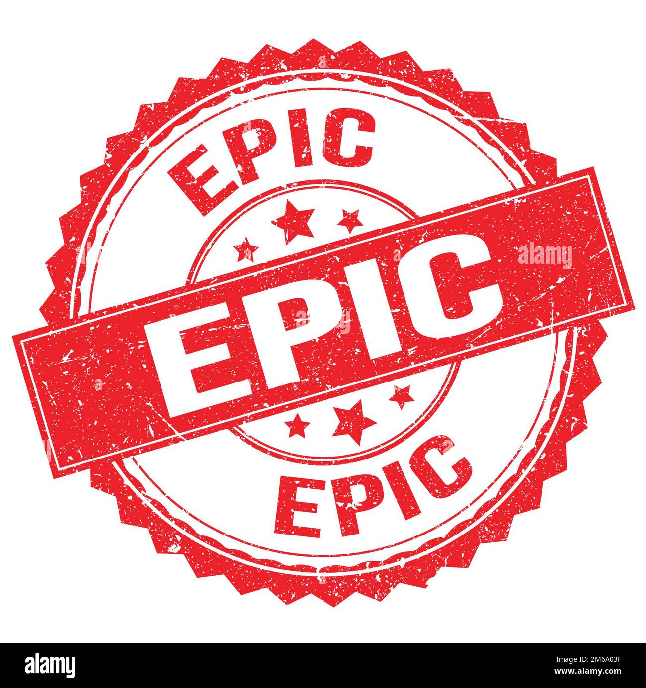 EPIC text written on red round stamp sign Stock Photo - Alamy