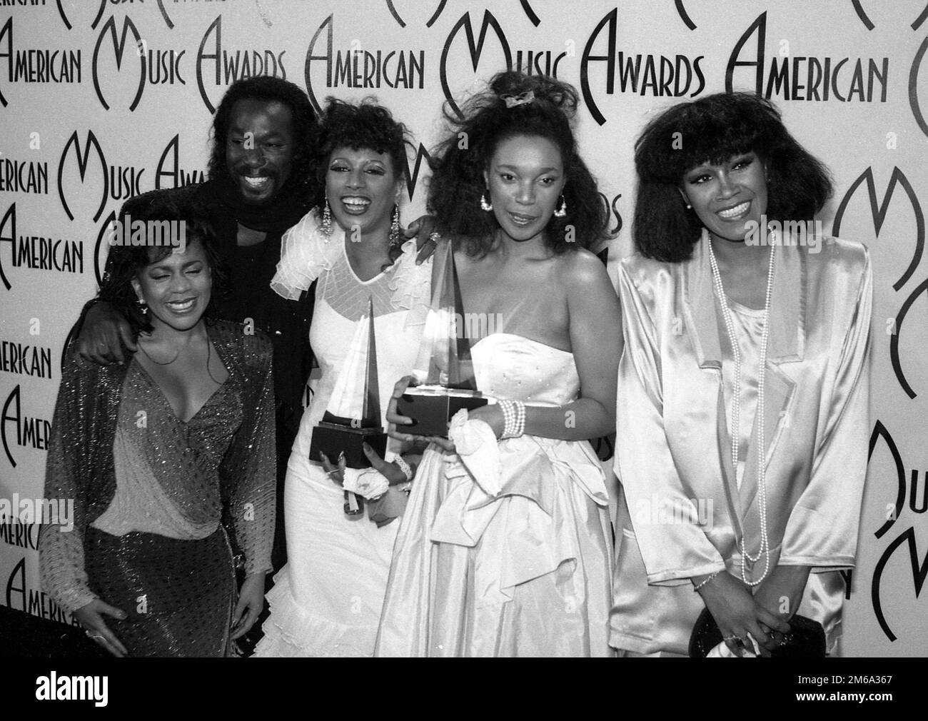 The Pointer Sisters With Ashford And Simpson At The American Music Awards On January 28 1985