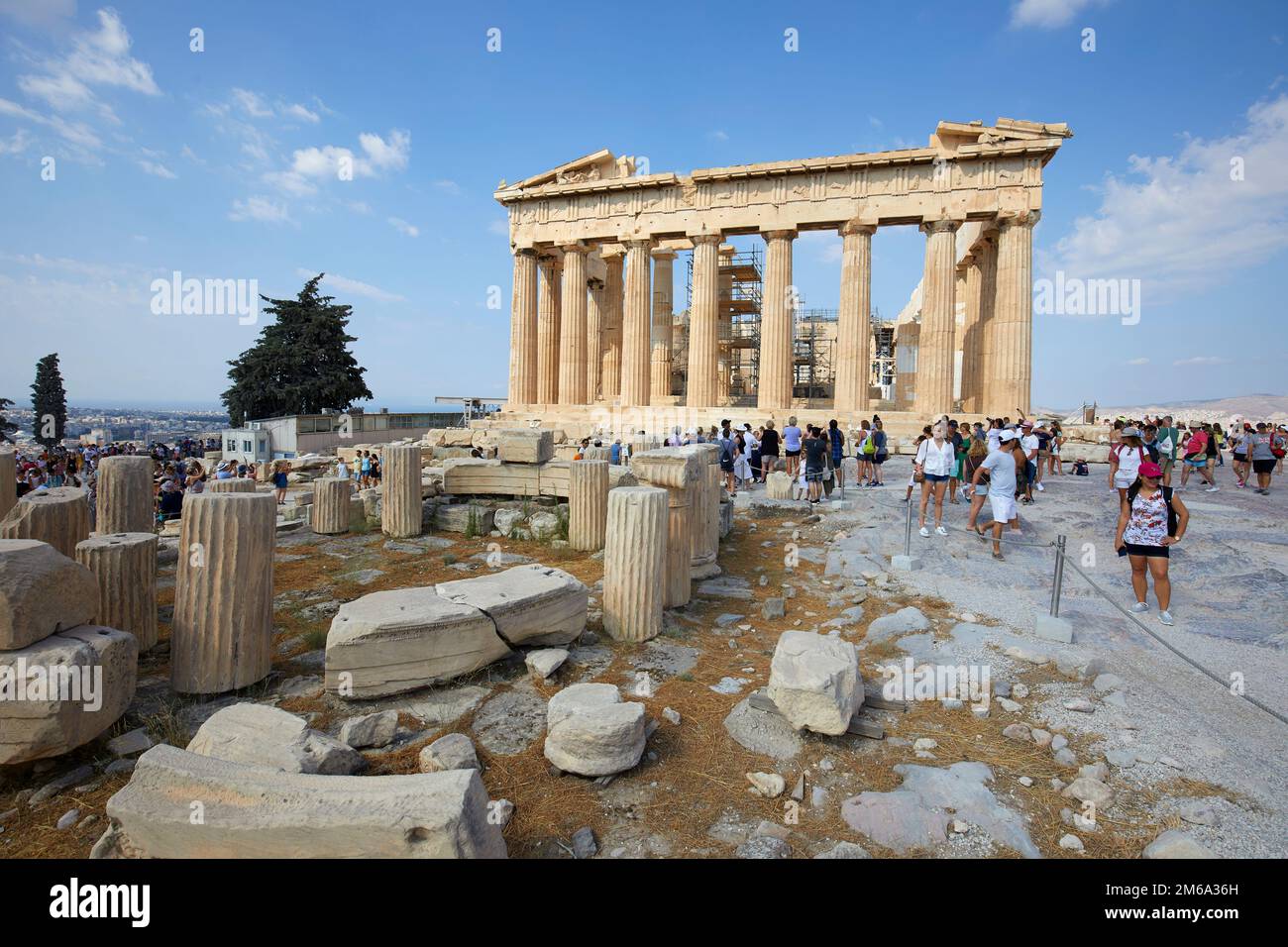 The Parthenon and the Acropolis, Athens, Greece Stock Photo