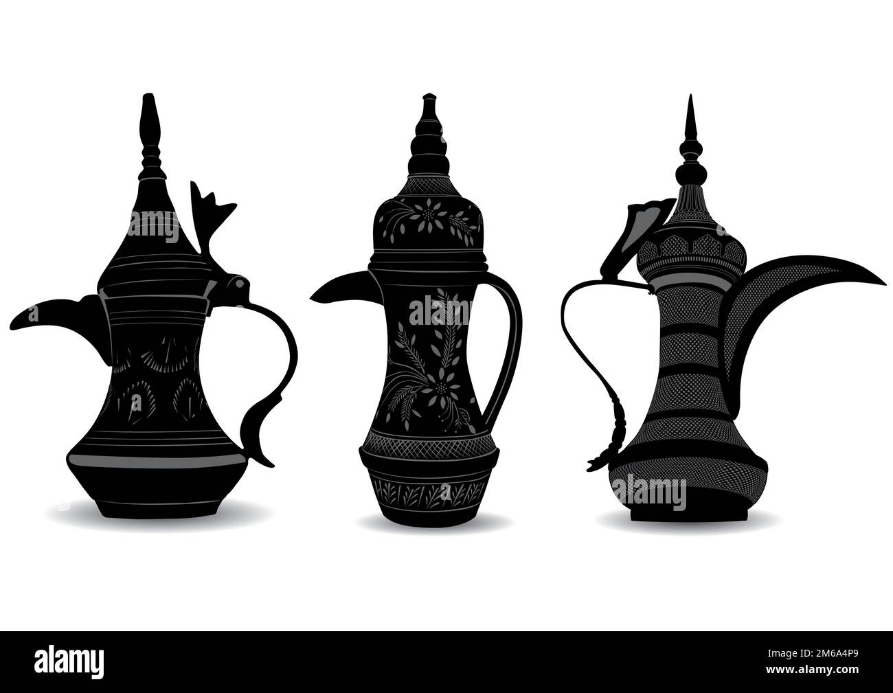 Arabic Coffee Pot Dallah Vector Illustration Stock Photo Alamy