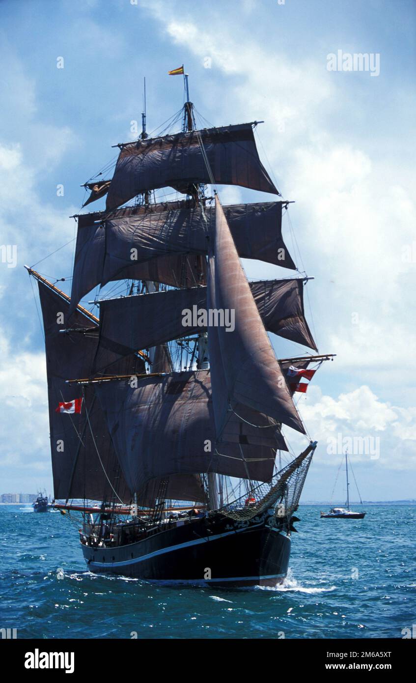 brigantine Eye of the Wind, Cadiz, 2000 Stock Photo Alamy