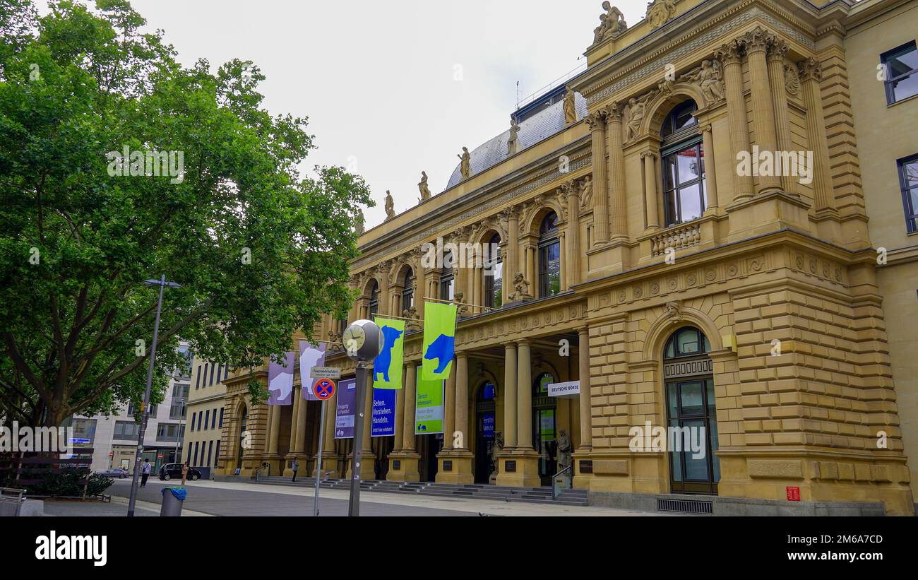Stock Exchange building Frankfurt - FRANKFURT, GERMANY - JULY 12, 2022 ...