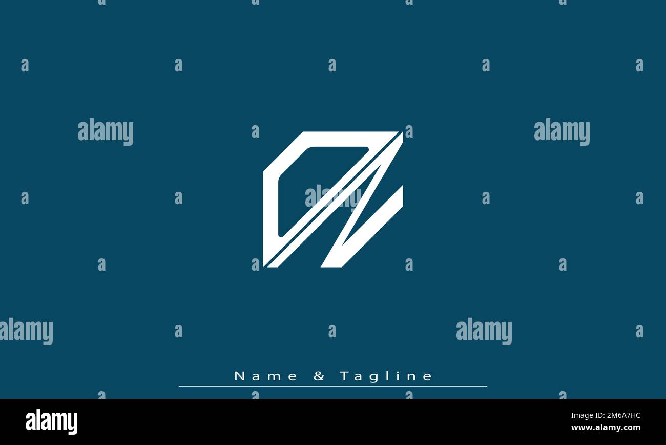 Alphabet letters Initials Monogram logo ON , NO Stock Vector