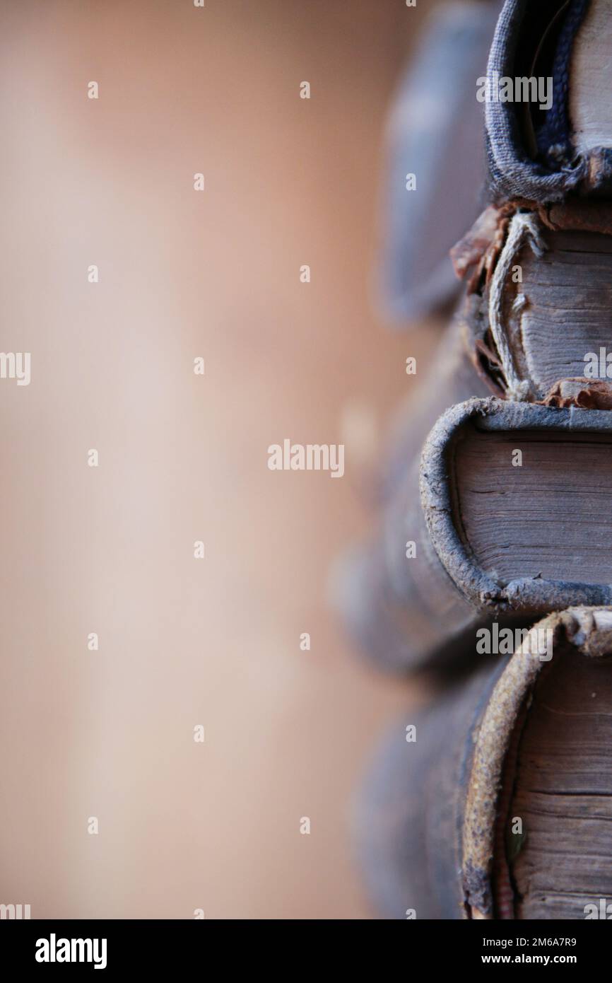 Old Vintage books on the shelf Stock Photo - Alamy