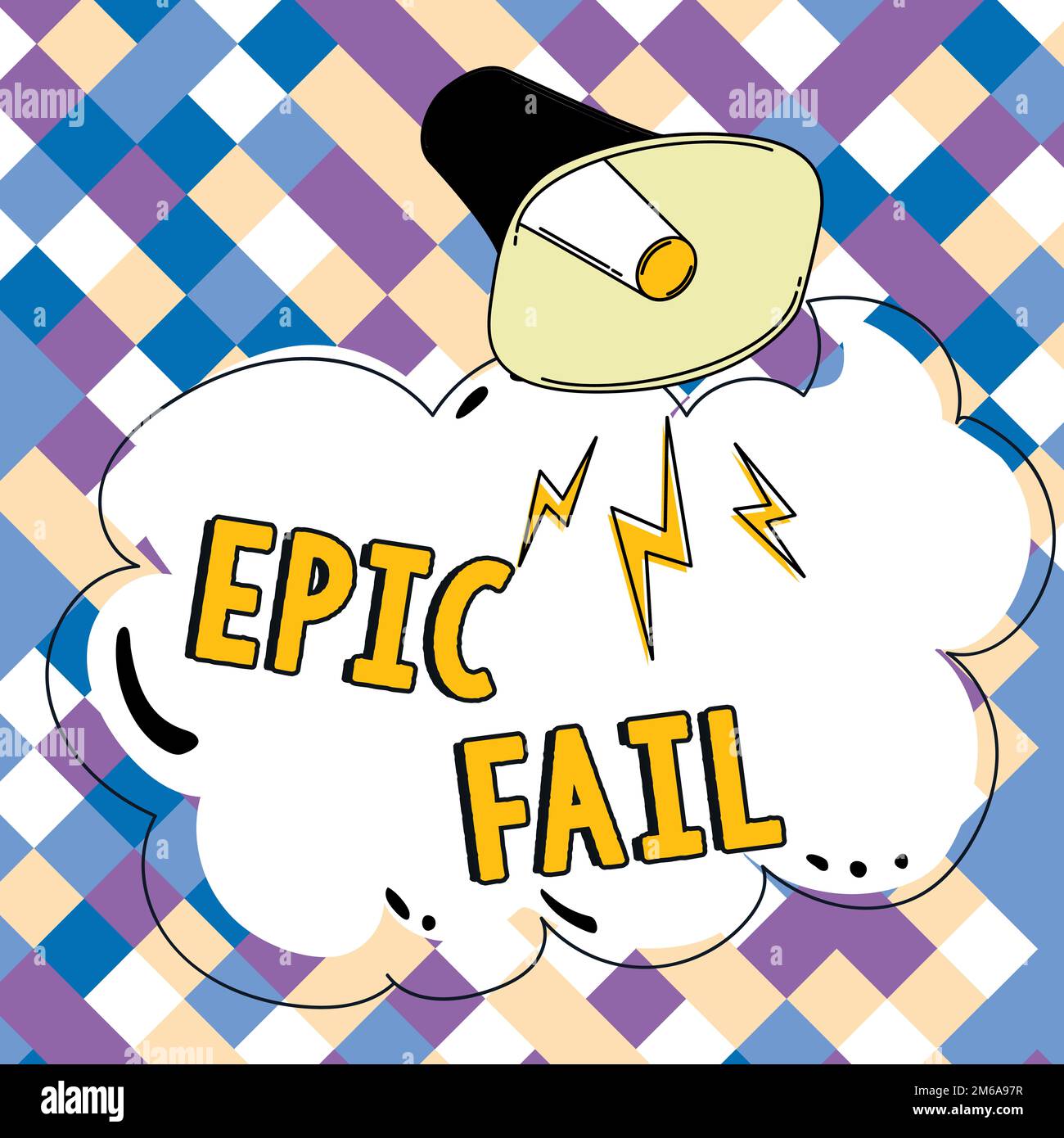 Handwriting text Epic Fail. Concept meaning a spectacularly