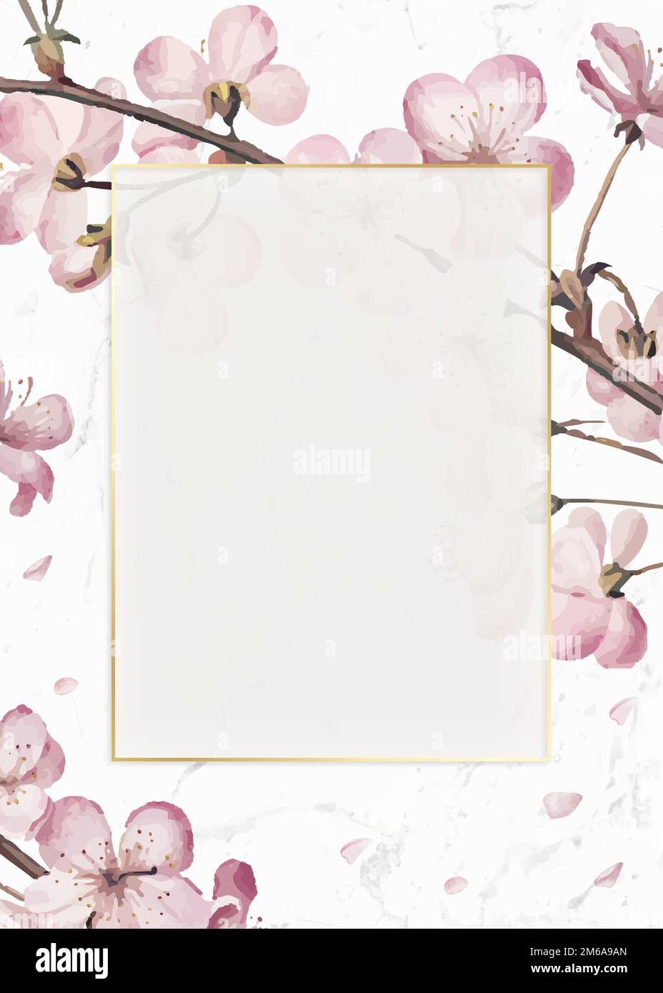 Rectangle golden frame design vector Stock Vector