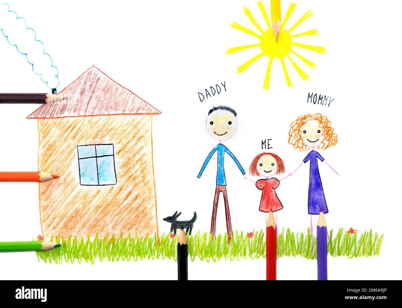 House drawing kids Cut Out Stock Images & Pictures - Alamy