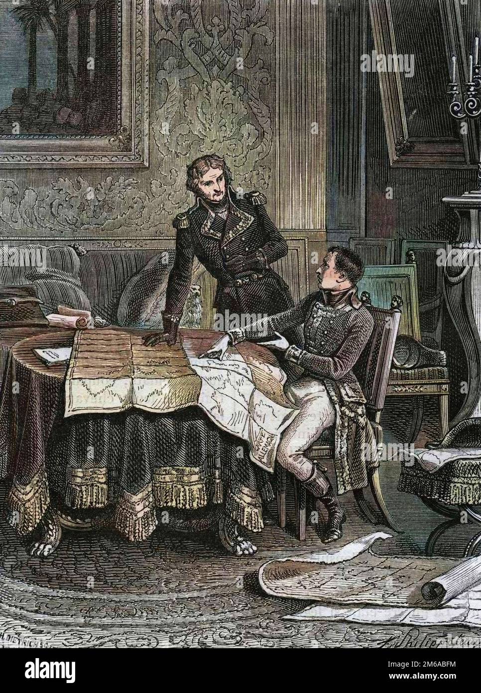 Bonaparte (17691821) indiquant au general Jean Joseph Dessolles (Jean