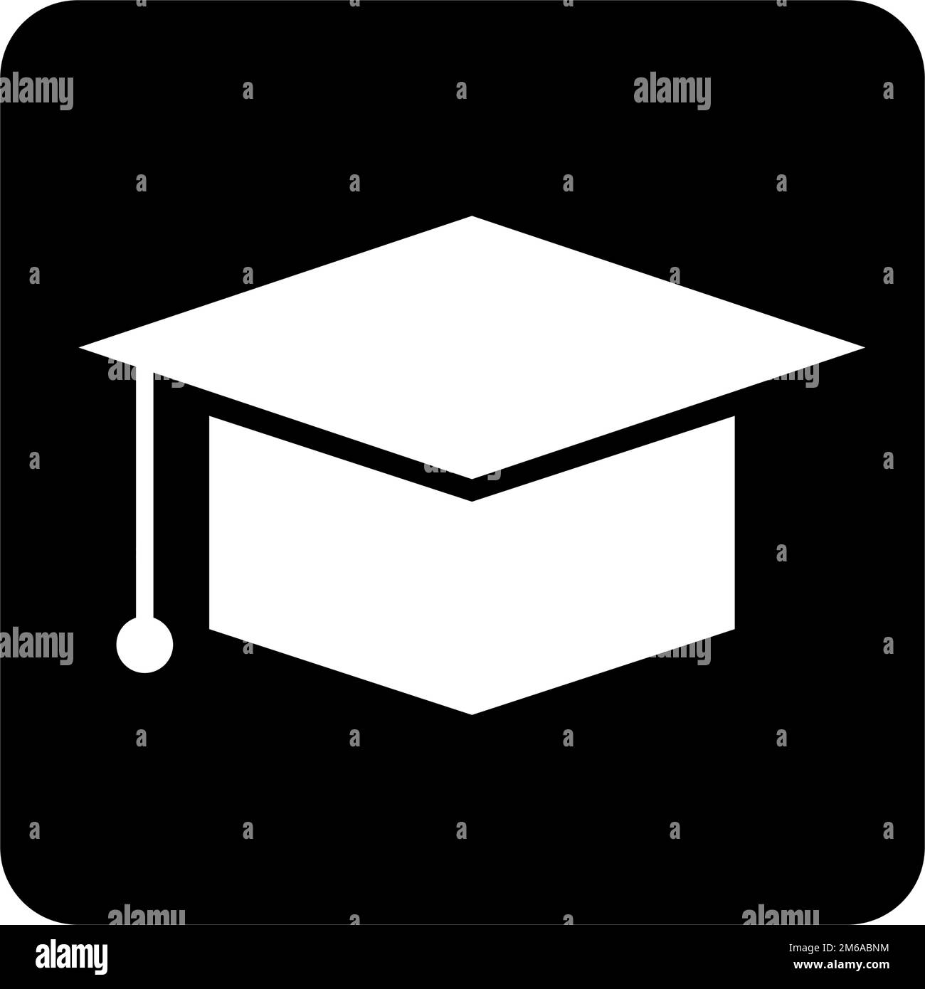 Graduation cap box icon. Graduation symbol. Editable vector Stock ...