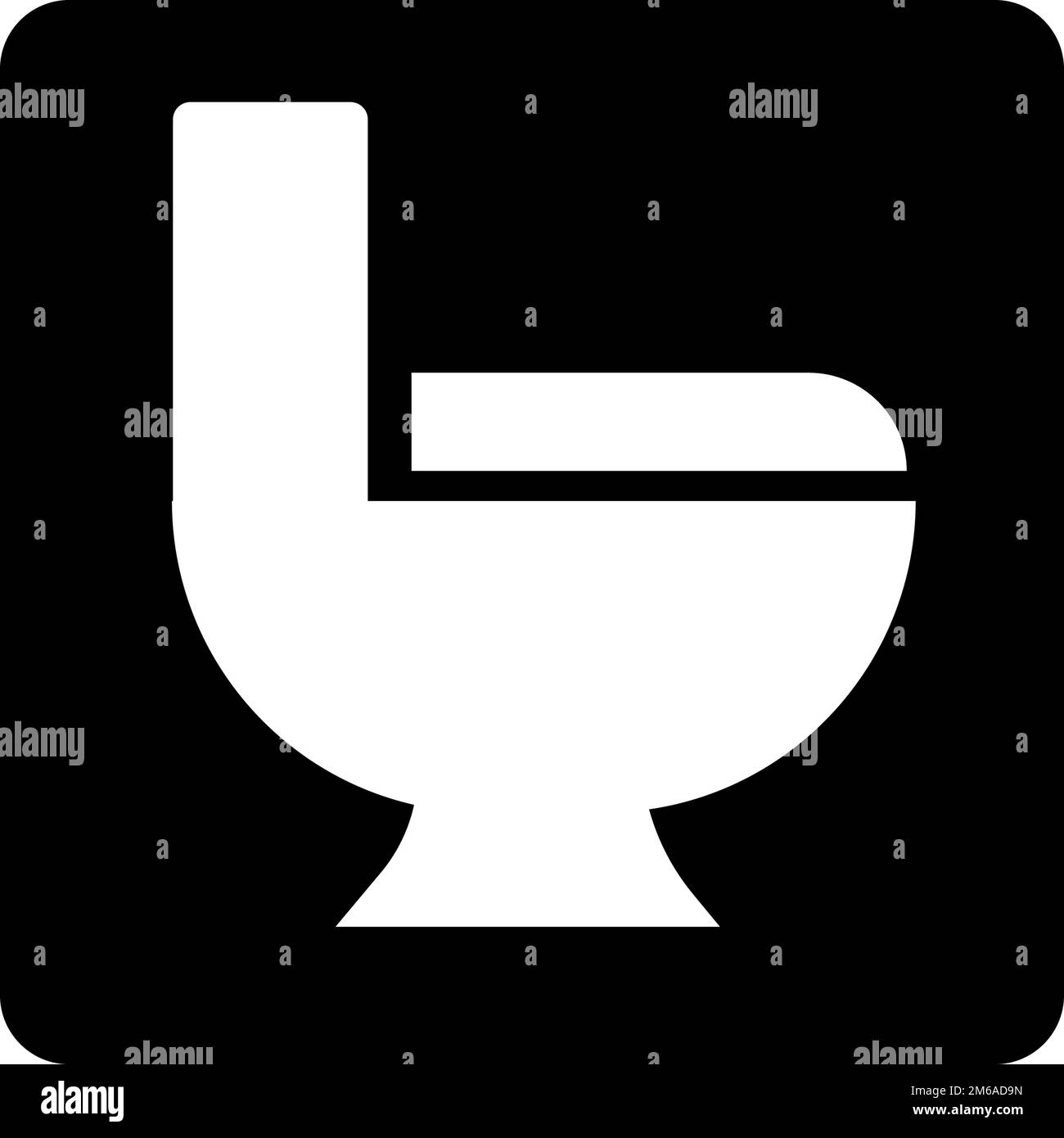 Toilet box icon. Restroom information. Editable vector. Stock Vector