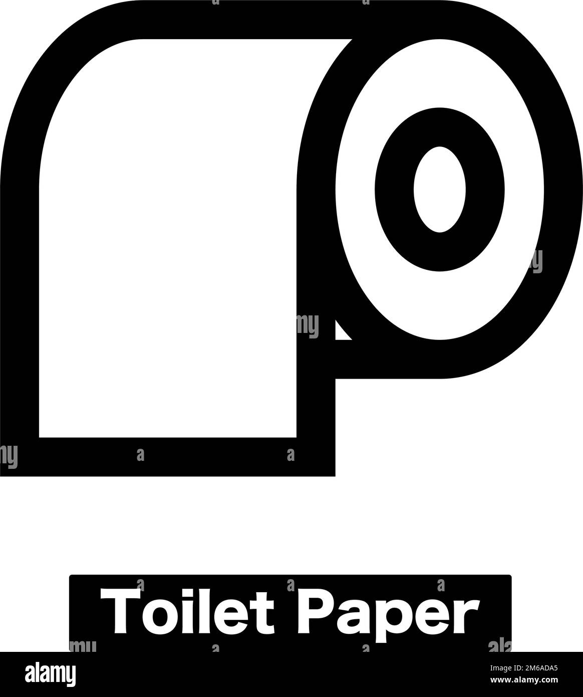 Toilet paper icon and logo. Editable vector. Stock Vector