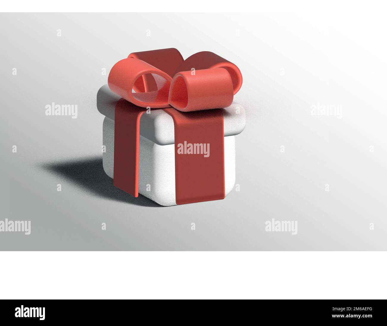 3D gift icon. white box with red bow. vector illustration EPS10 Stock Vector