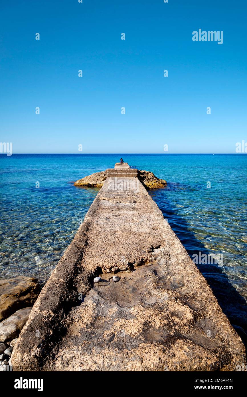 Old Stone Dock Stock Photo Alamy
