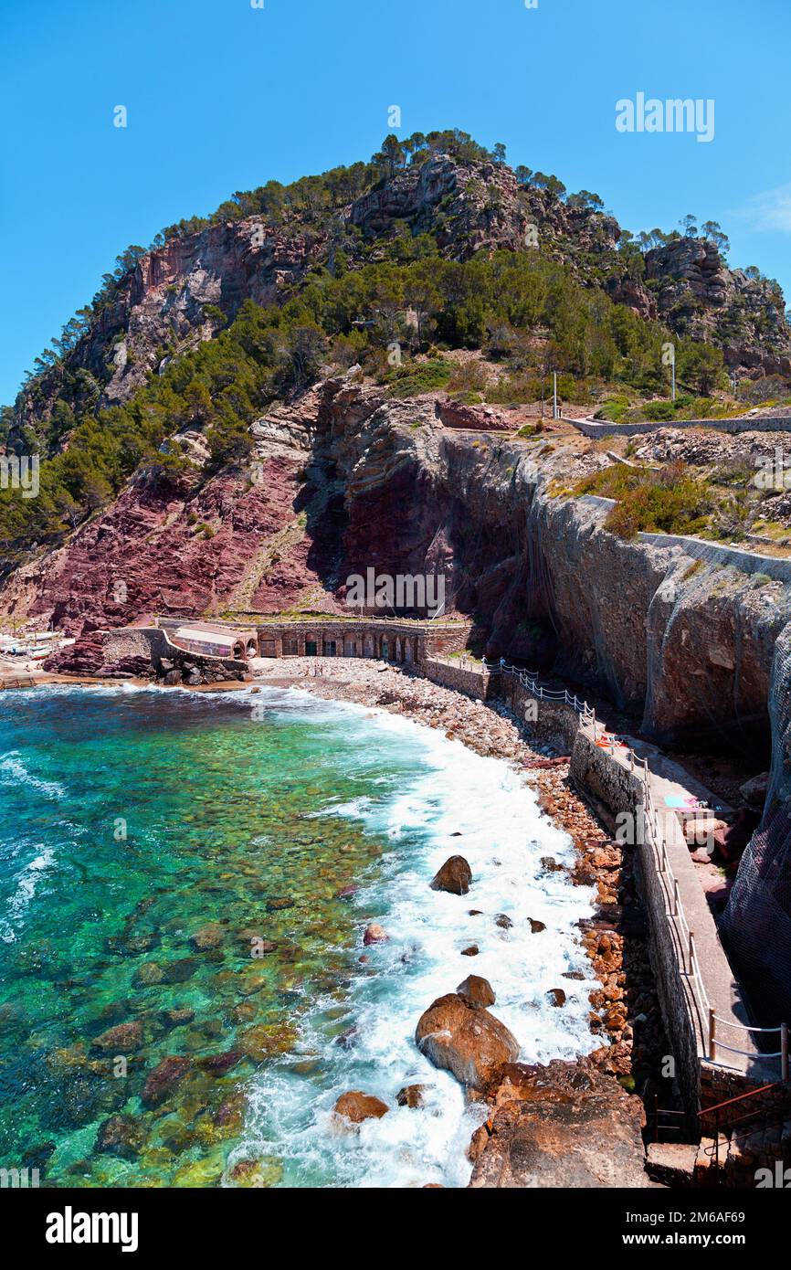 Estellencs Rock Beach, Mallorca Stock Photo - Alamy