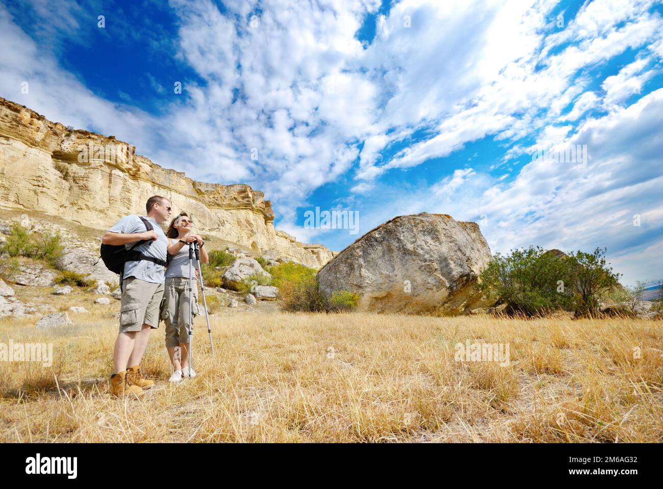 Woman while hiking hi-res stock photography and images - Alamy
