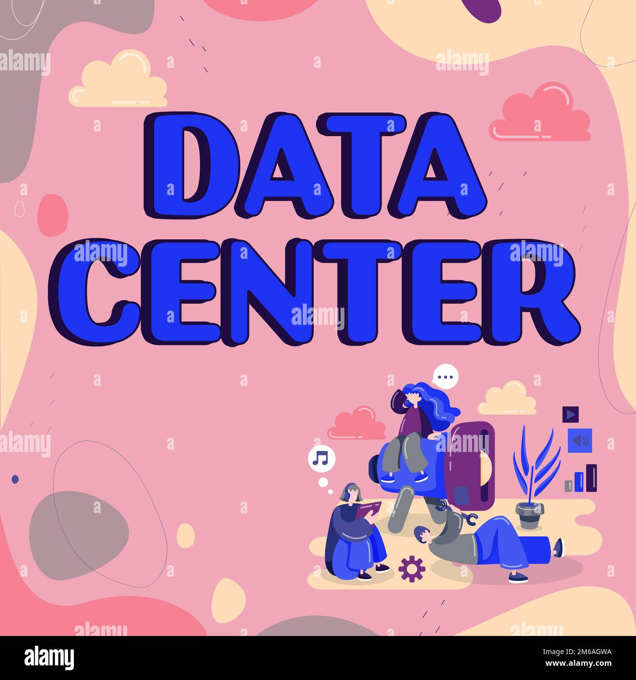 Text sign showing Data Center. Concept meaning a repository that houses
