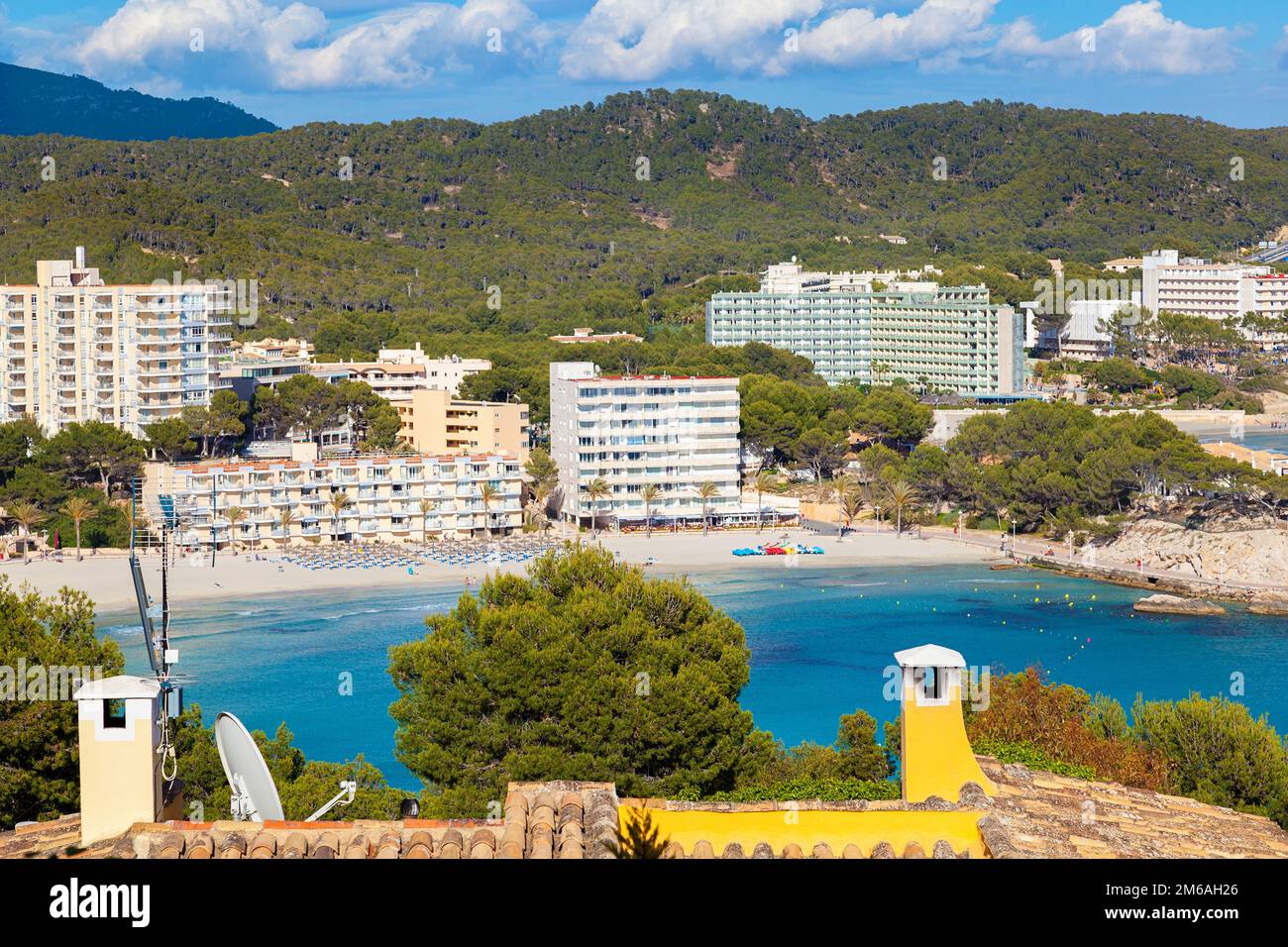 Scenic View of Paguera Beach in Majorca Stock Photo