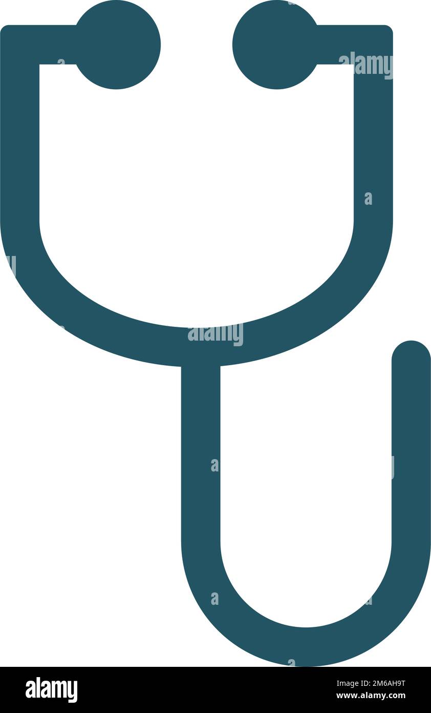 Stethoscope silhouette icon. Doctor's tool. Editable vector Stock Vector Image & Art Alamy
