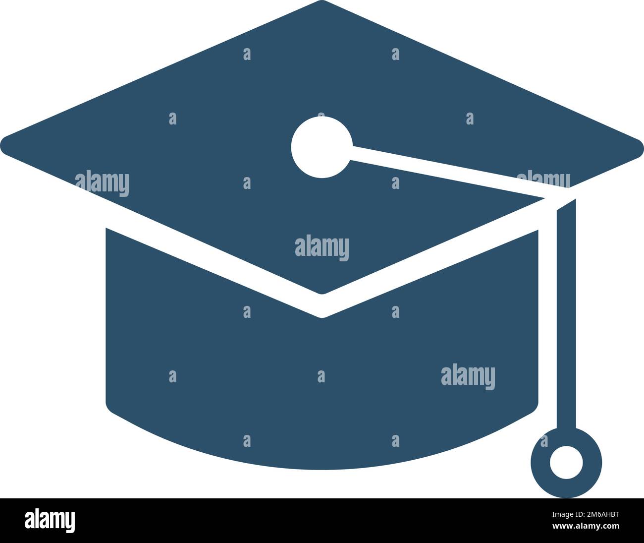 Square academic cap. Symbol of education. Graduation ceremony. Editable