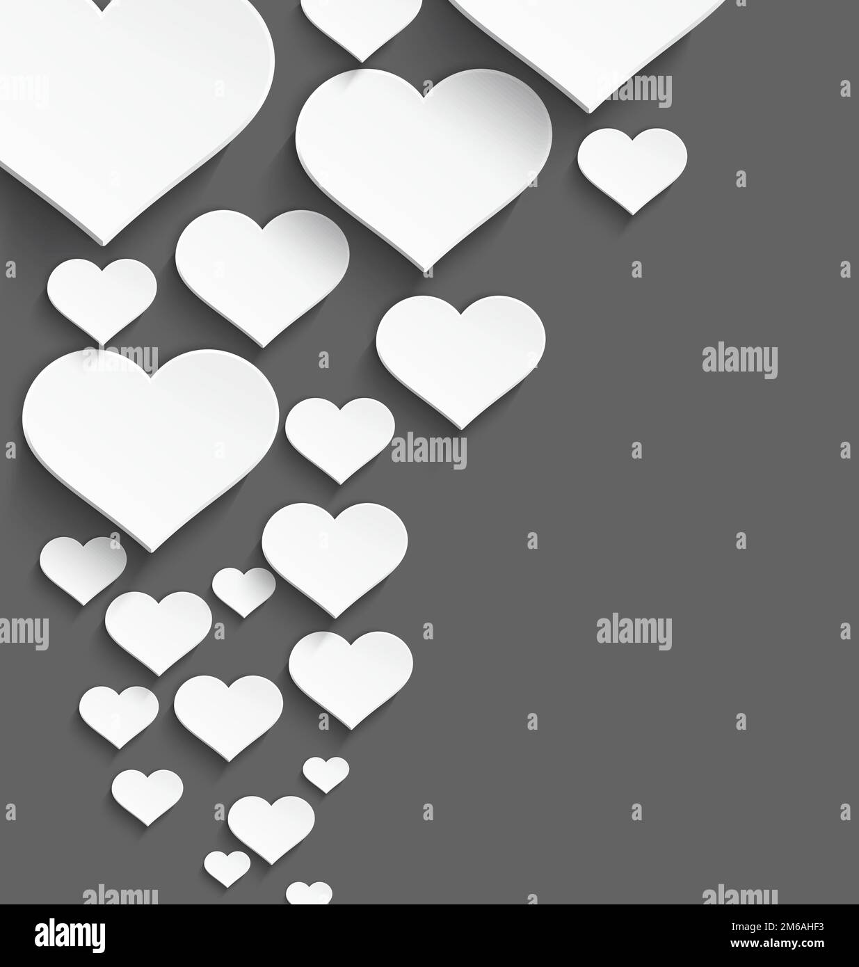 White heart border Stock Photo Alamy