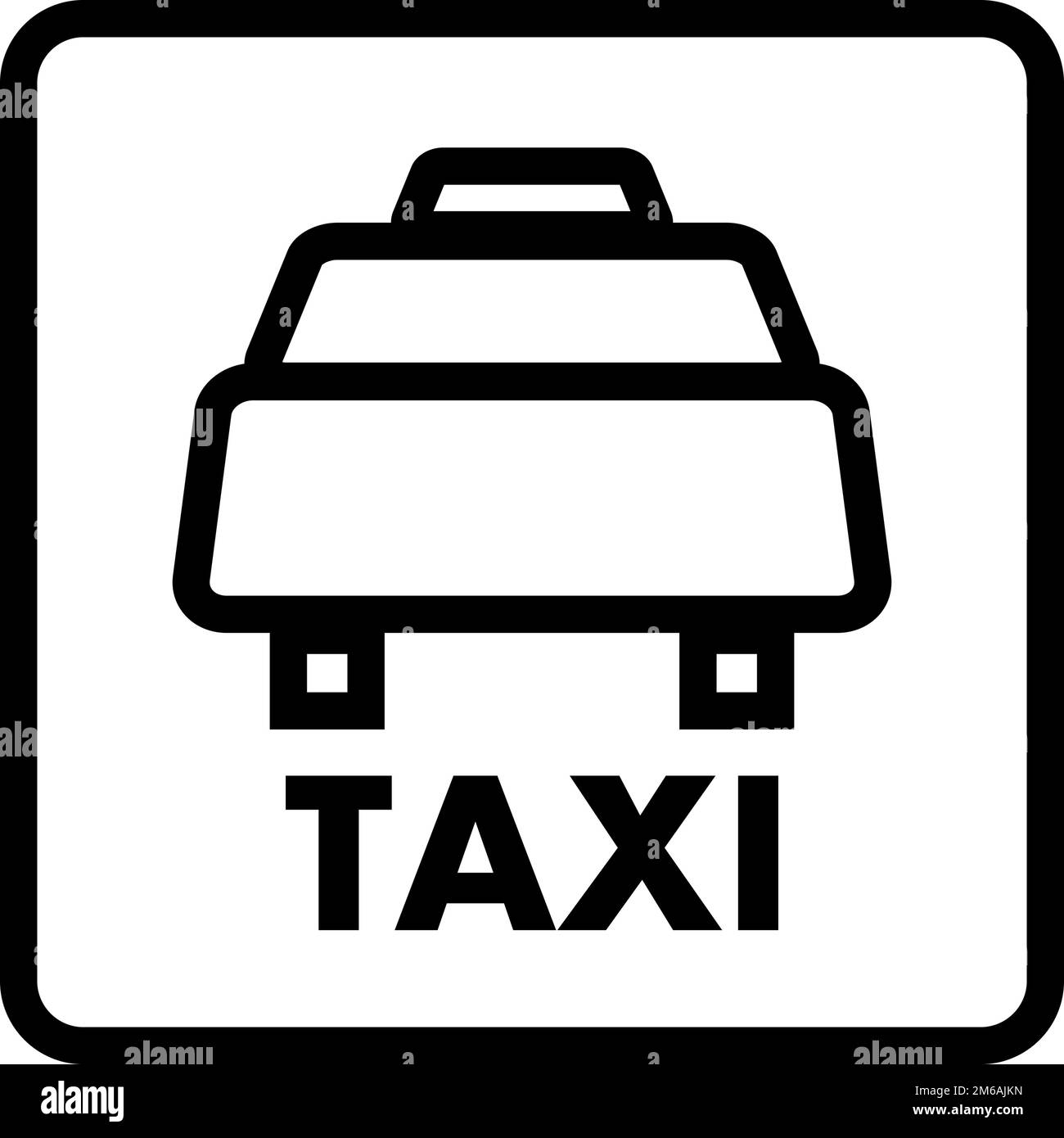 Taxi sign. Taxi stand information. Editable vector Stock Vector Image