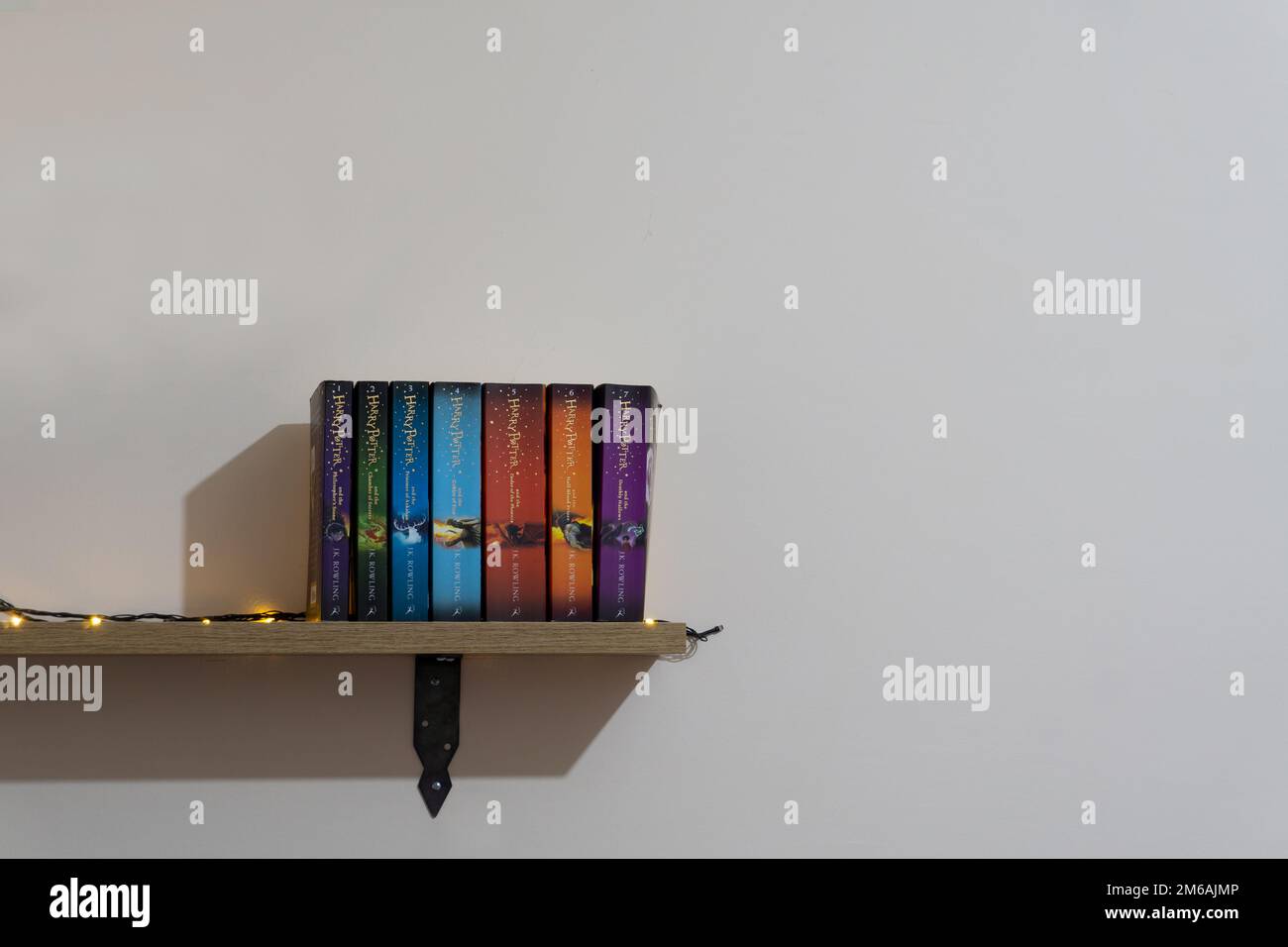 Harry Potter all books. All parts of the Harry Potter books Stock Photo