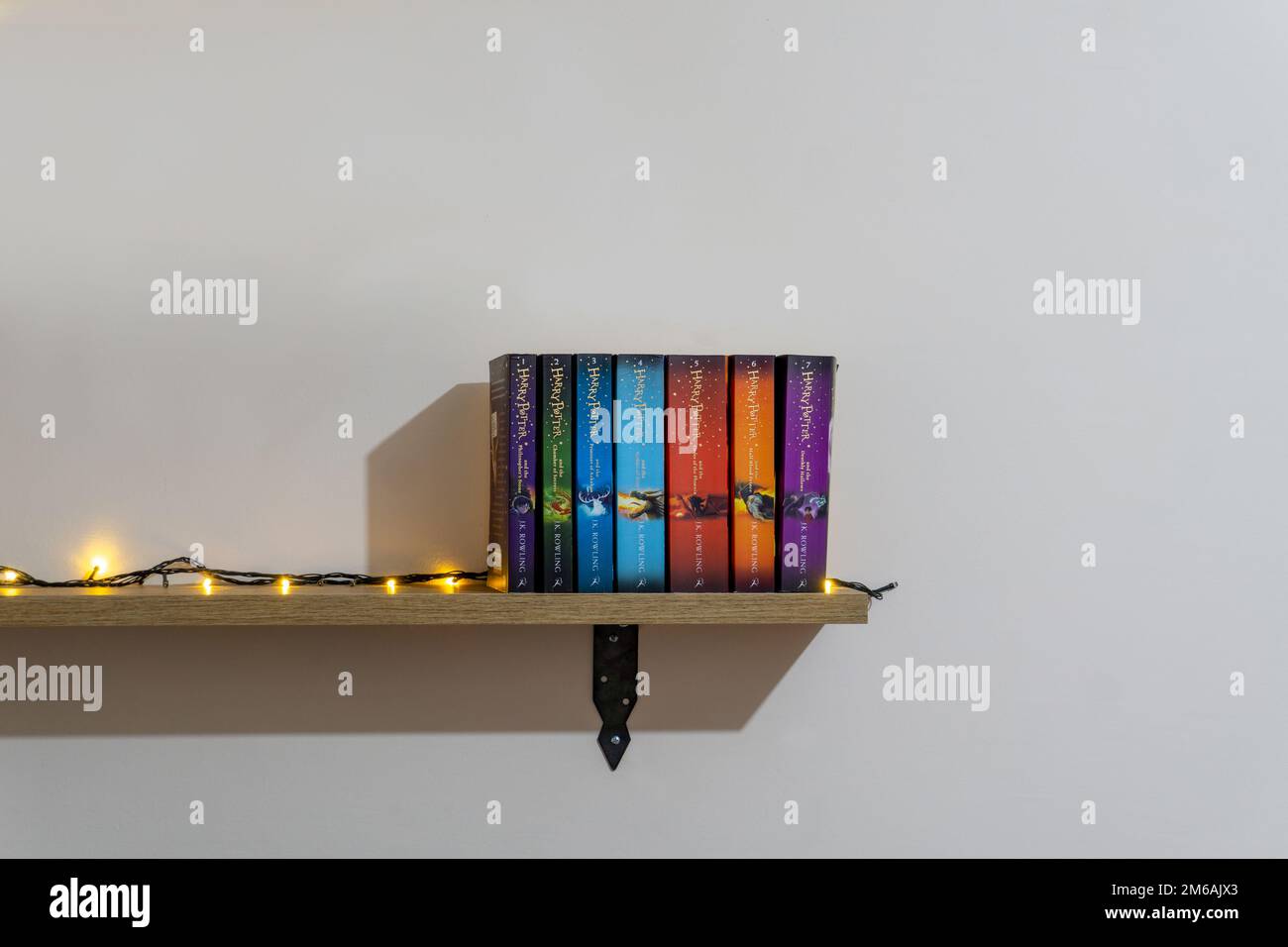 Harry Potter all books. All parts of the Harry Potter books Stock Photo