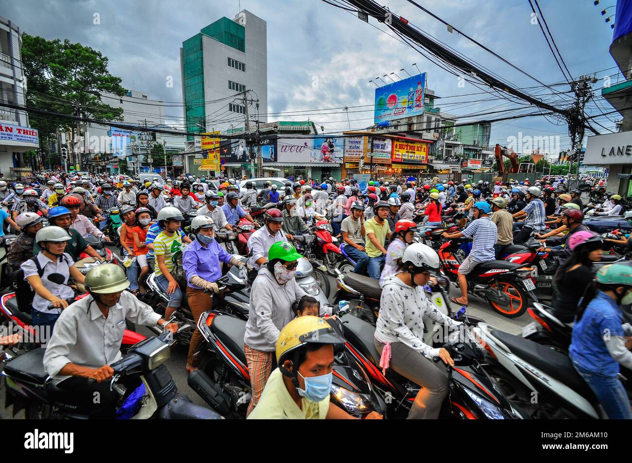 Saigon, Vietnam June 15 Road Traffic on June 15, 2011 in Saigon (Ho Chi Minh City Stock Photo