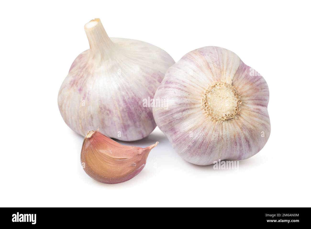 Garlic clove and bulb isolated on white background Stock Photo - Alamy