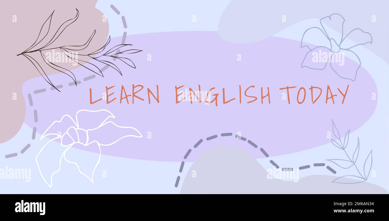 Writing displaying text Learn English Today. Business idea gain or ...