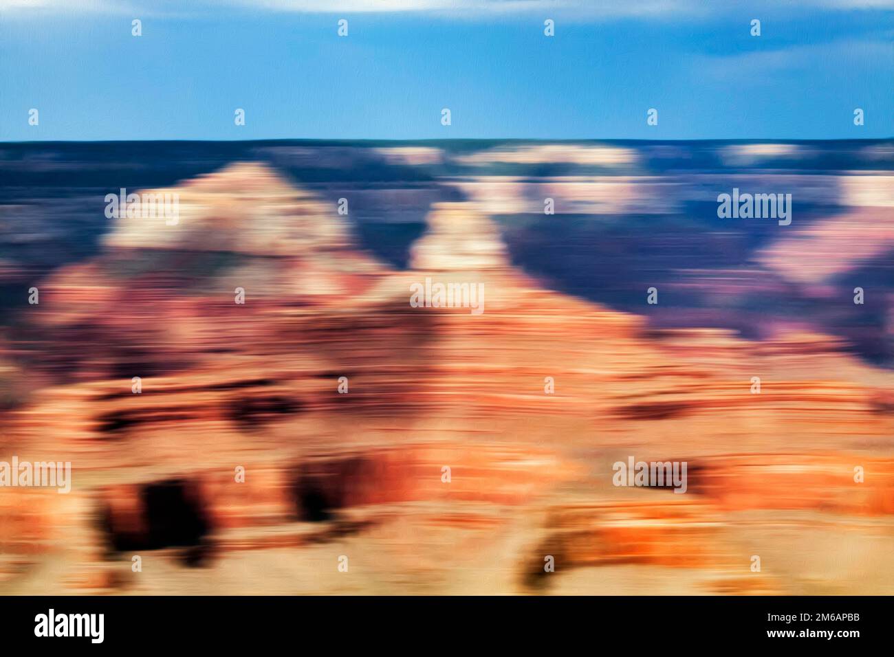 Rock formations illuminated by the morning sun, Grand Canyon, wipe