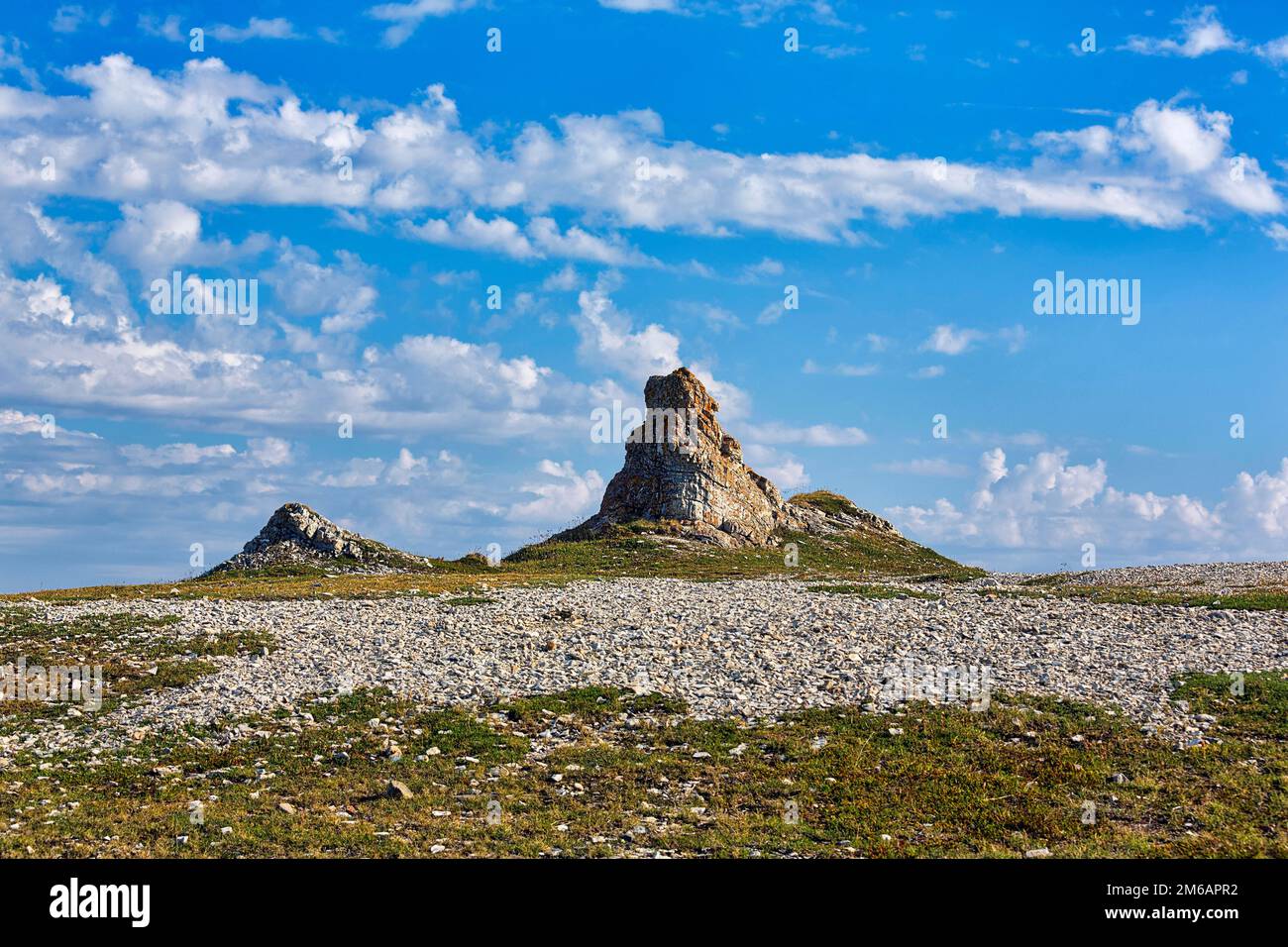 Rock formations, dolomite rock pillars, sunny weather, Trollholmen