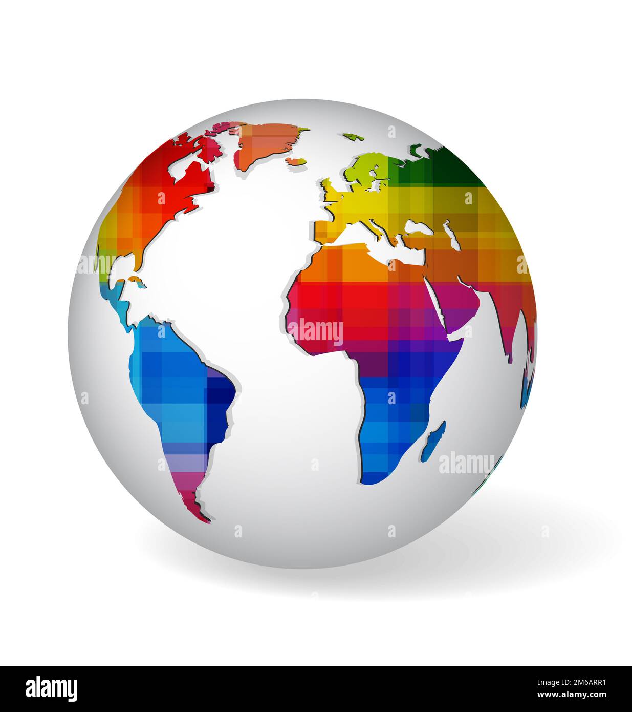 Rainbow colored glob icon Stock Photo