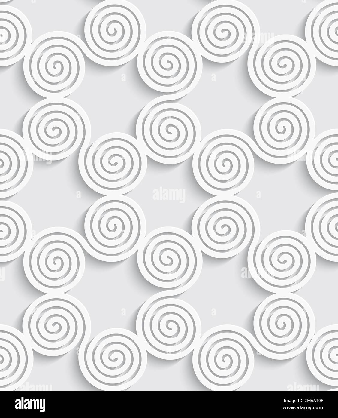 Spiral cut out white seamless background Stock Photo - Alamy
