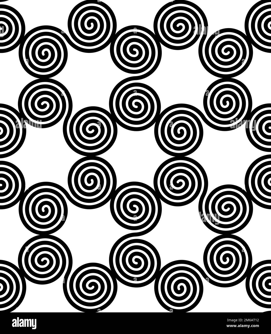 Spiral black and white seamless background Stock Photo - Alamy