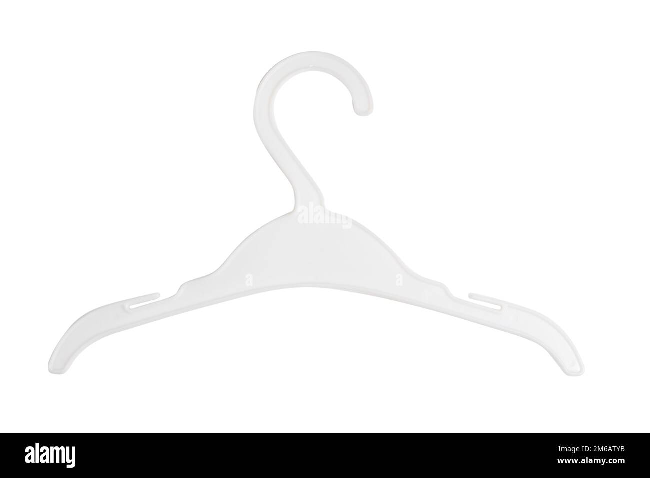 Plastic clothes hanger. Isolated on white background. Coat hanger on