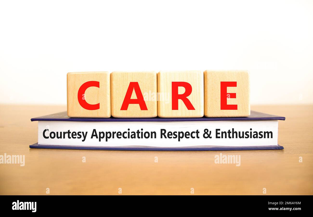 care-symbol-concept-words-care-courtesy-appreciation-respect-and