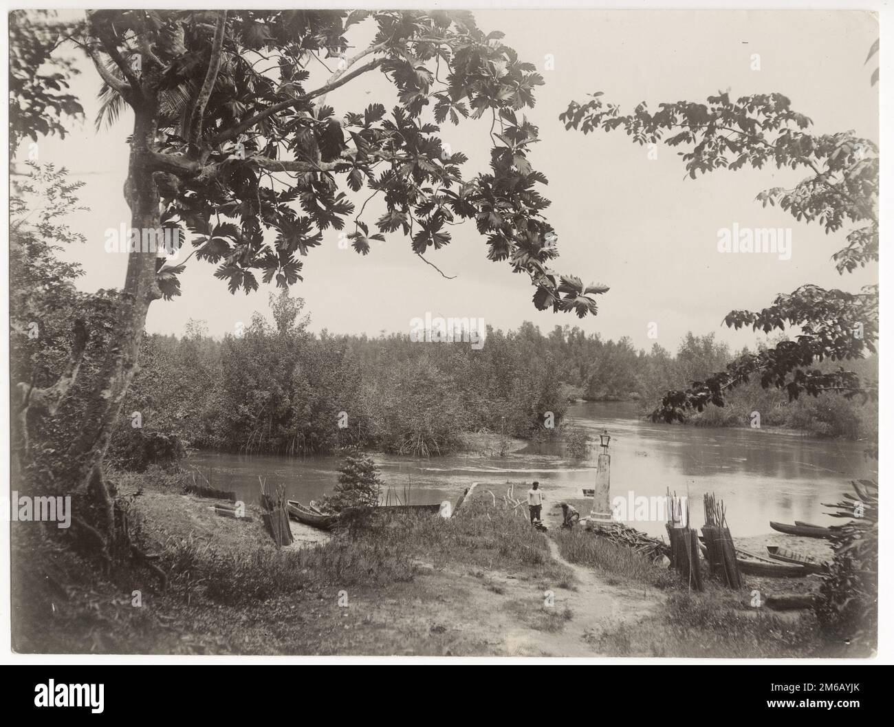 Alphonso Lisk-Carew studio: c.1910 West Africa Sierra Leone - view on a River near Freetown Stock Photo