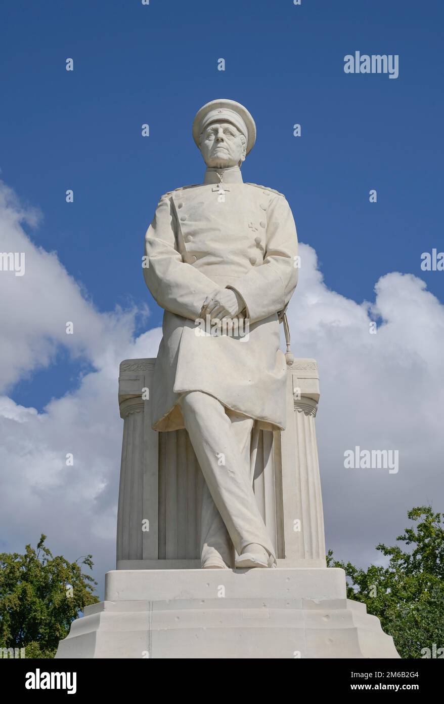 Monument, Helmuth Karl Bernhard von Moltke, Grosser Stern, Tiergarten, Mitte, Berlin, Germany Stock Photo
