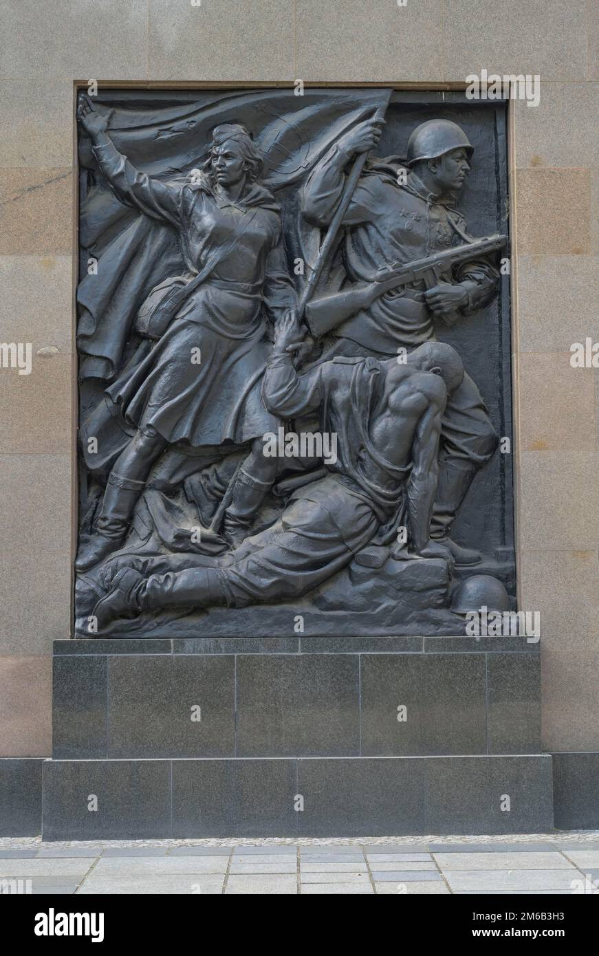 Relief, Soviet Memorial, Schoenholzer Heide, Pankow, Berlin, Germany ...