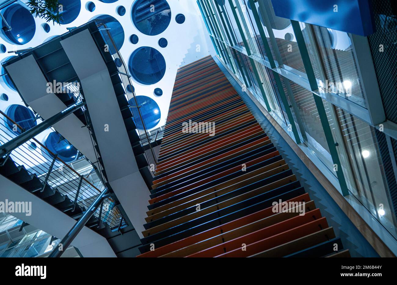 Inner courtyard of the Volksbankhaus, Pforzheim, Germany Stock Photo